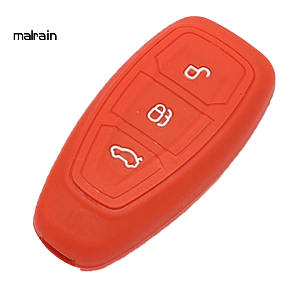 Vỏ Bọc Chìa Khóa Điều Khiển Từ Xa 3 Nút Bằng Silicon Cho Ford Focus Mondeo Fiesta