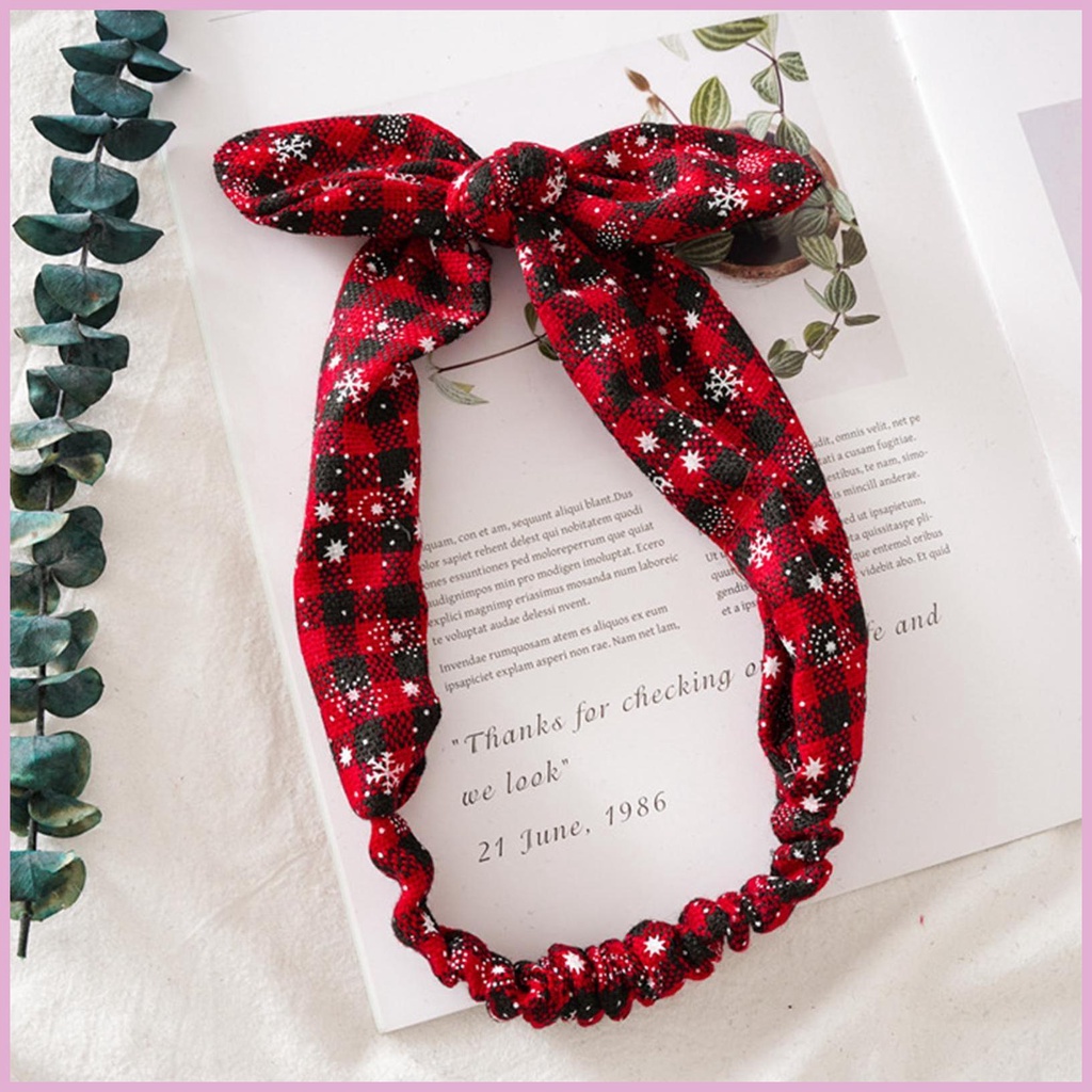 Băng Đô Thắt Nút Co Giãn Phong Cách Giáng Sinh Cho Nữ