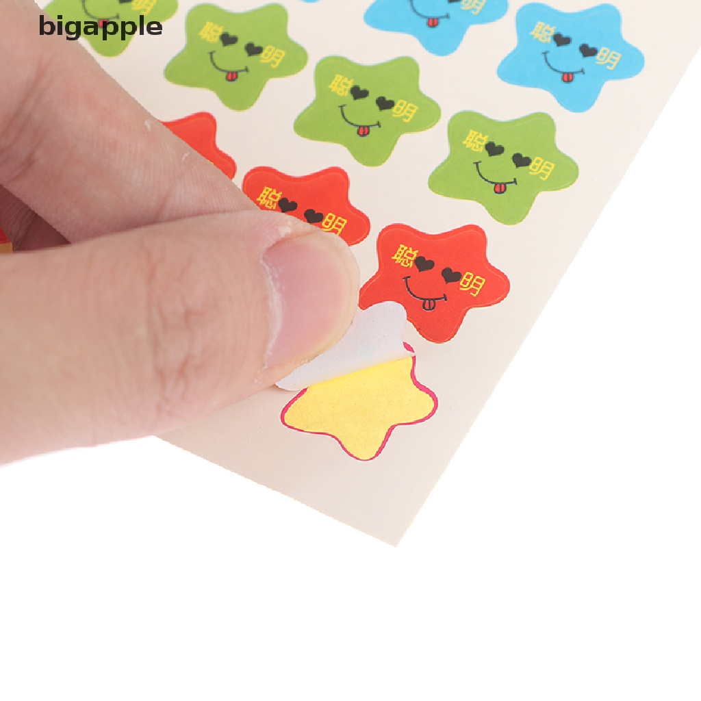 Set 400 Miếng Dán Hình Ngôi Sao Cười Dễ Thương Dùng Làm Phần Thưởng Cho Bé