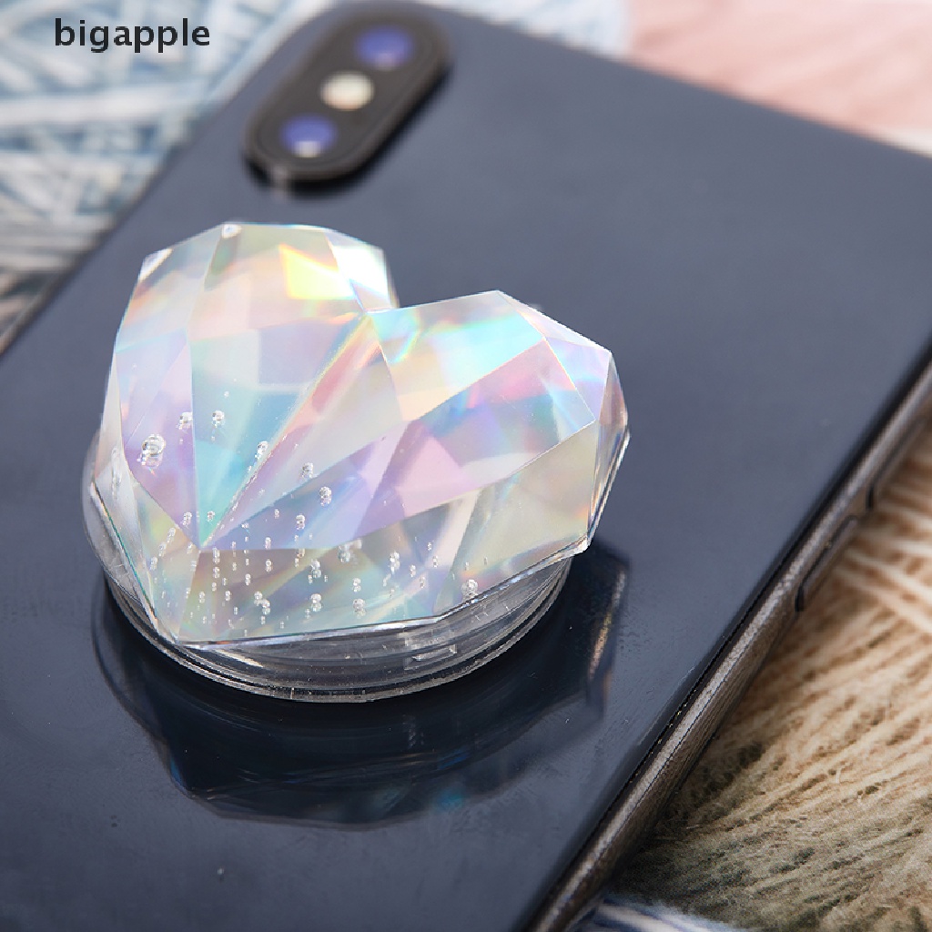 Bigapple Giá Đỡ Điện Thoại Dán Đệm Khí Thu Gọn Được Hình Trái Tim Laser Sáng Tạo RDG