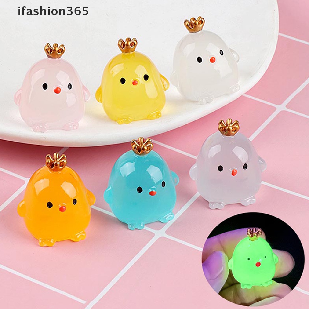 [ifashion365] Đèn Ngủ Lập Thể Thủ Công Hình Gà Đội Vương Miện Trang Trí Ban Đêm Bằng Nhựa resin micro-view diy