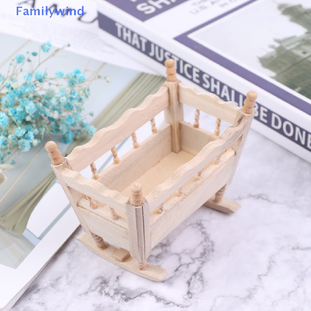 Mô Hình Giường Ngủ Thu Nhỏ Tỉ Lệ 1 / 12 Trang Trí Nhà Búp Bê