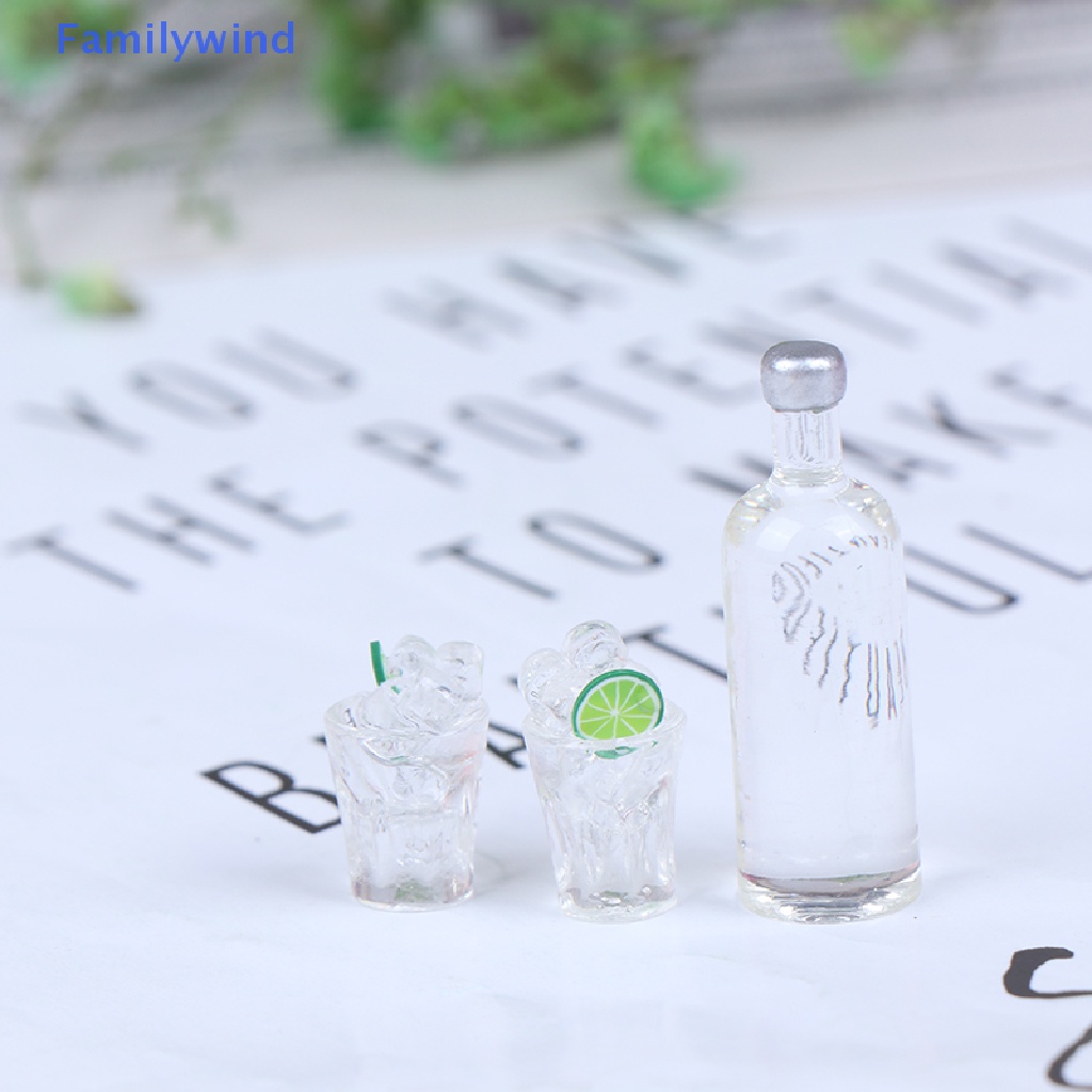 Set 3 Ly Rượu Mini Tỉ Lệ 1: 12 Dùng Để Trang Trí Nhà Búp Bê