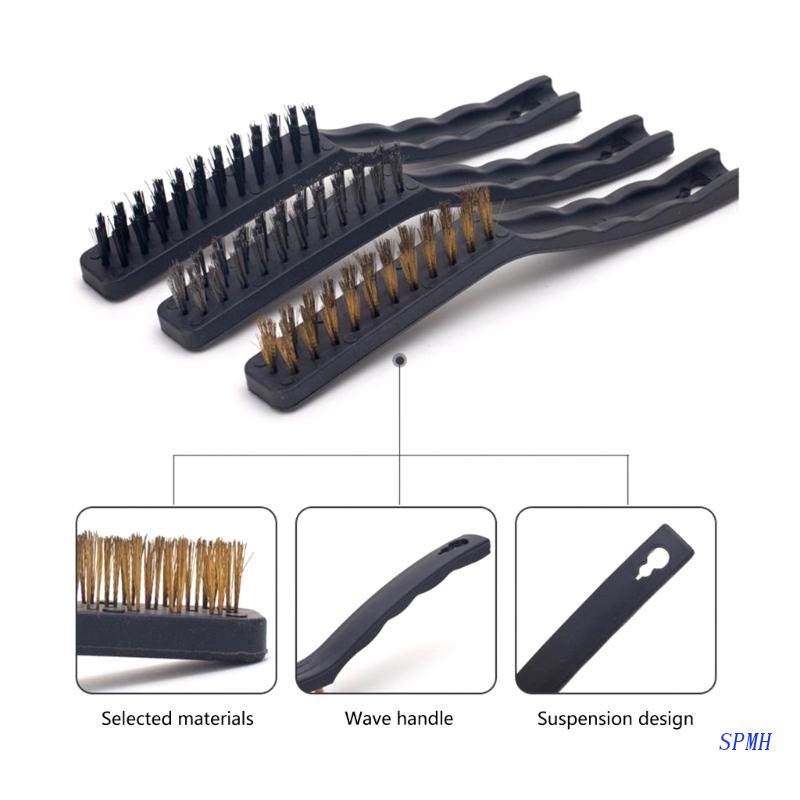 Bàn Chải Sợi Nylon Tay Cầm Inox Tiện Dụng