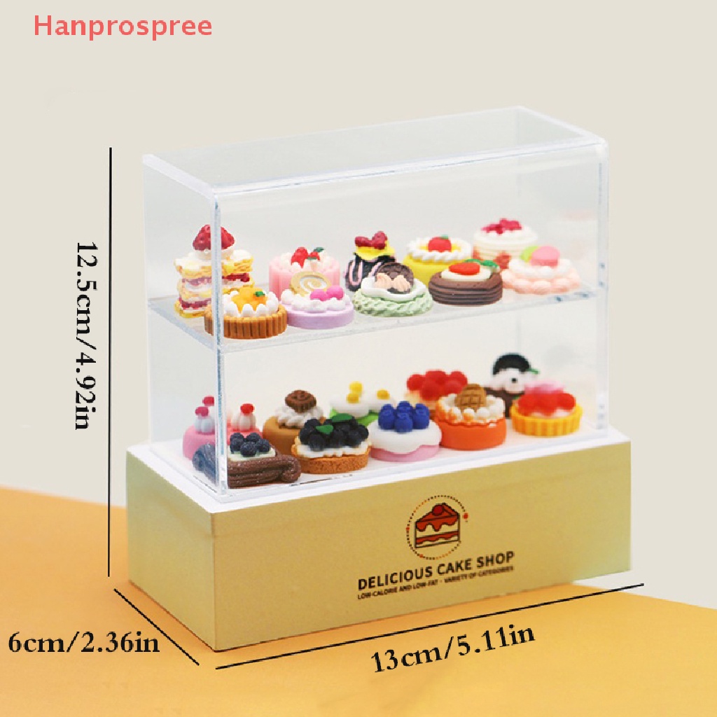 1 Mô Hình Tủ Trưng Bày Bánh Kẹo Tráng Miệng Tỉ Lệ 1: 12 Trang Trí Nhà Búp Bê