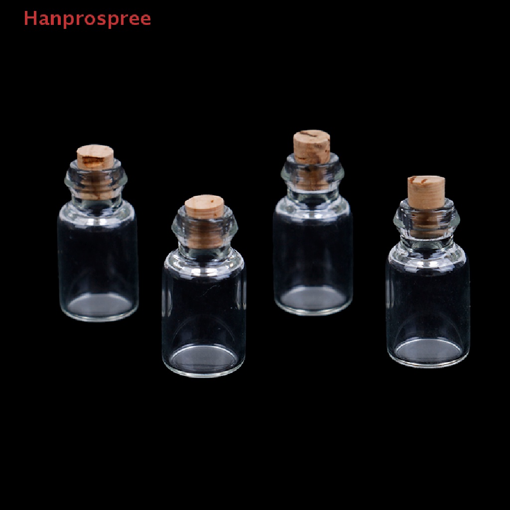 Set 4 Bình Thủy Tinh Rỗng Mini Trang Trí Nhà Búp Bê   Dụng Cụ Làm Đẹp Chất Lượng Cao