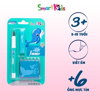 Vỉ bút máy Smartkids SK-CFP004 gồm 1 bút và 6 ống mực Dành cho học sinh cấp 1, tiện dụng, dễ sử dụng