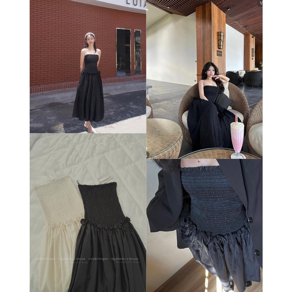 Váy ống nhúng mok.ing Lou.is