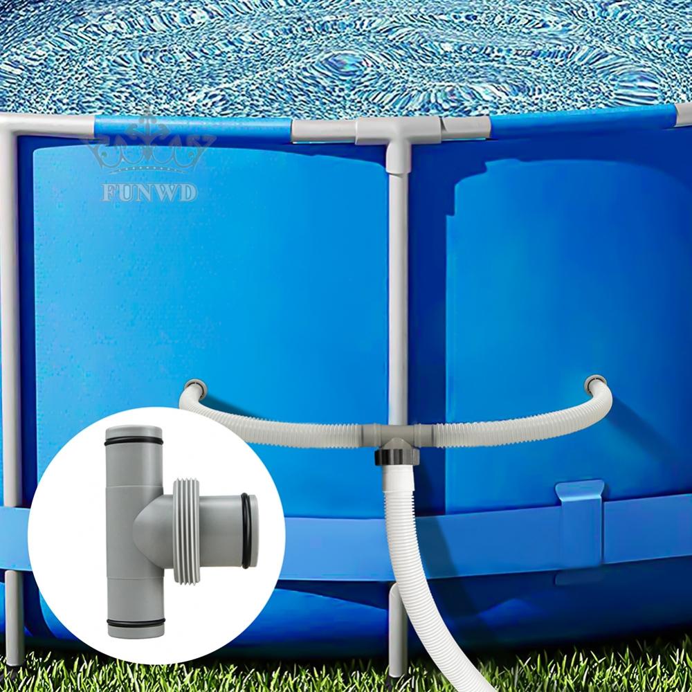 【FUNWD】For Intex Split Hose Plunger Valve Pool Part 1.5in to 2 1.25in T-connectors