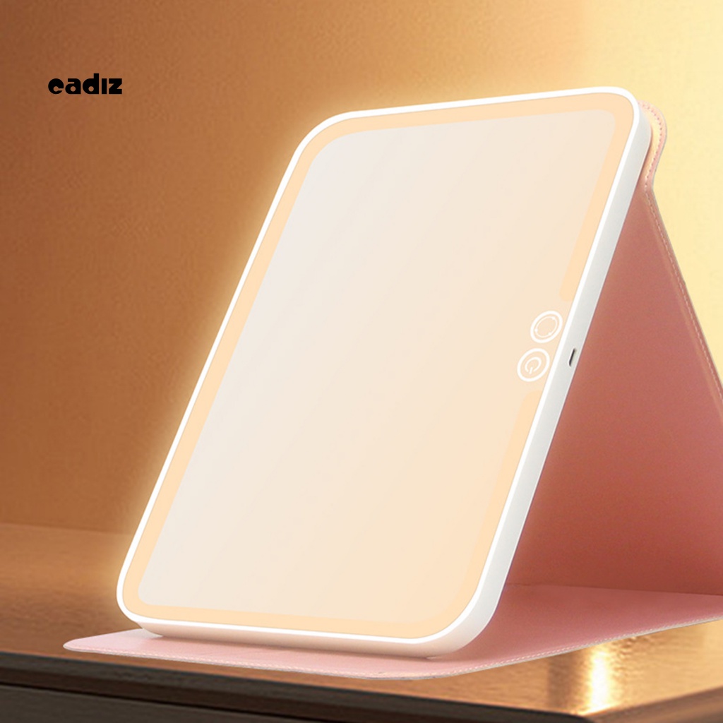 1 Bộ Gương Trang Điểm 1200mAh Có Đèn LED Có Thể Sạc Lại Tiện Dụng