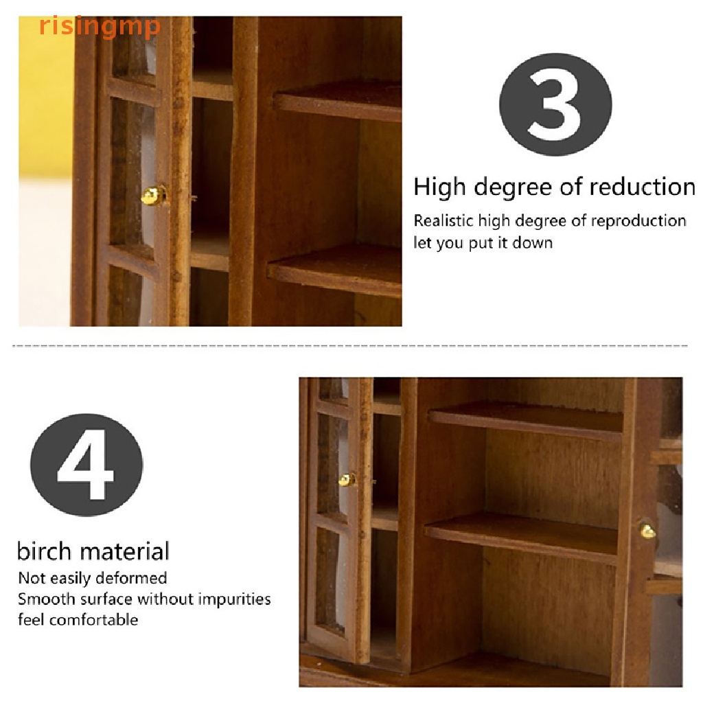 Mô Hình Kệ Tủ Treo Tường Tỷ Lệ 1: 12 Dùng Trang Trí Nhà Búp Bê