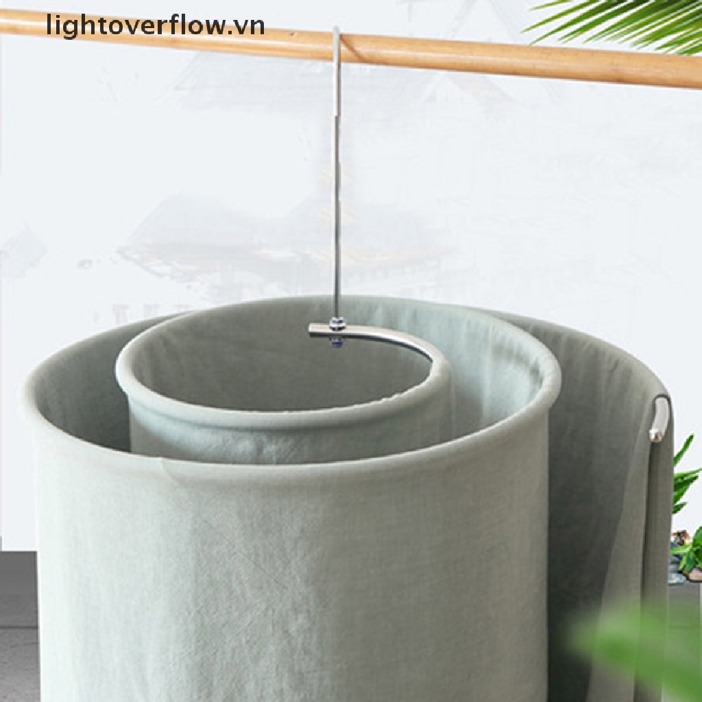 Móc Treo Chăn Mền Hình Xoắn Ốc Tròn Bằng Thép Không Gỉ Tiết Kiệm Không Gian