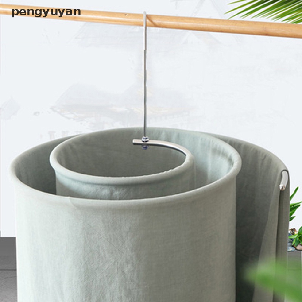 [pengyuyan] Móc Treo Chăn Mền Tròn Xoắn Ốc Bằng Thép Không Gỉ Tiết Kiệm Không Gian [Mới]