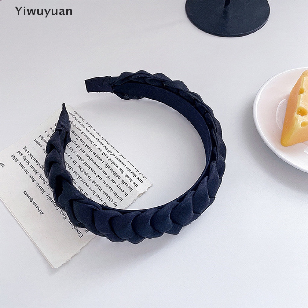 &lt; Yiwuyuan &gt; Băng Đô Bện Sợi Rộng Thời Trang Đang Giảm Giá