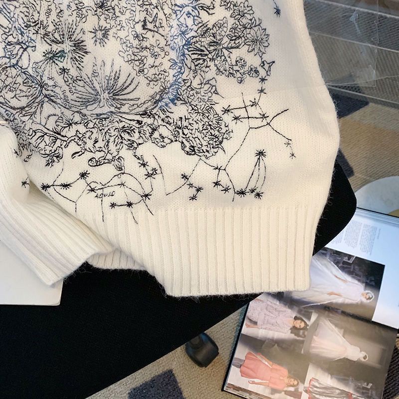 Áo Dệt Kim Sát Nách Cổ Tròn Thêu Họa Tiết Thời Trang Mùa Hè Hàn Quốc Cho Nữ