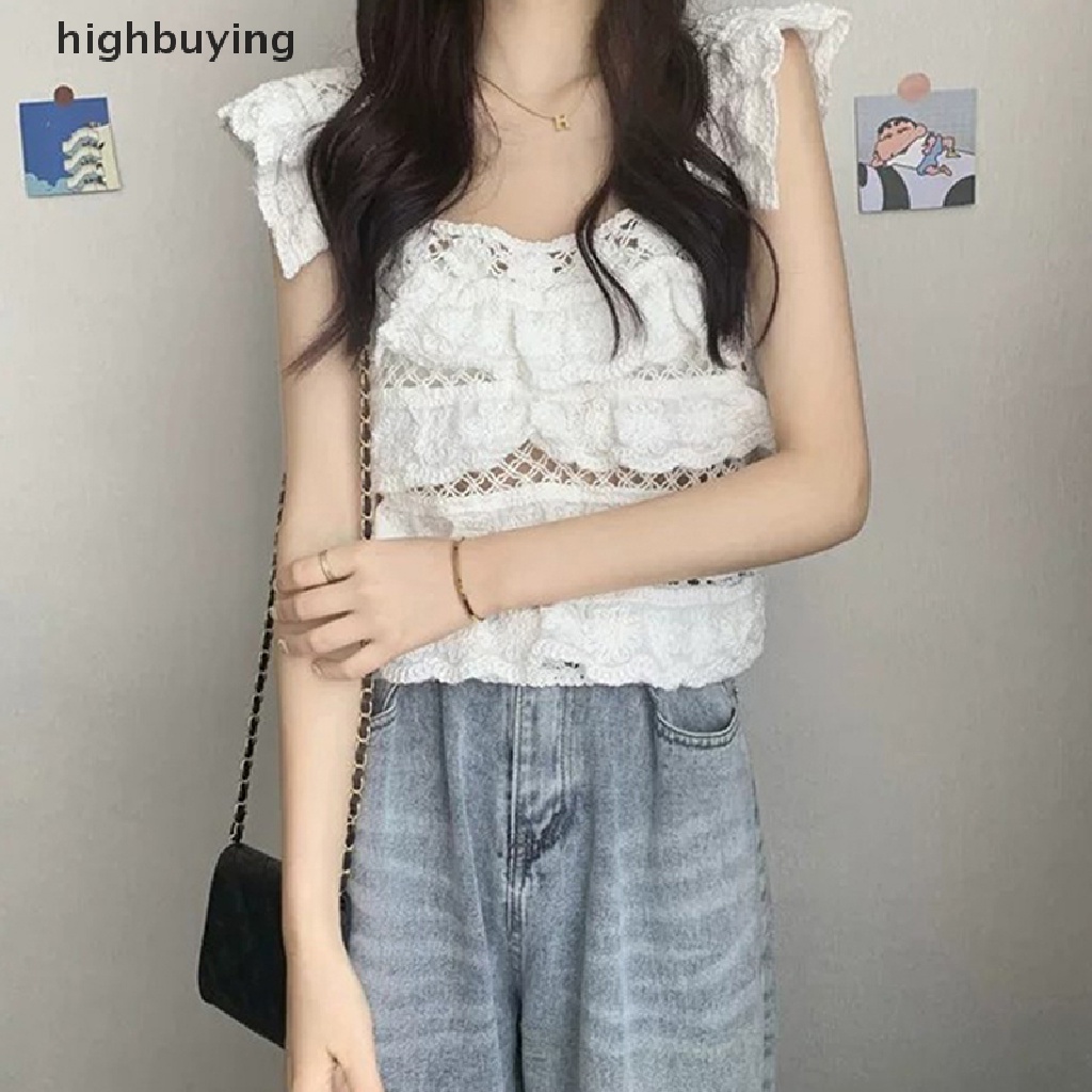 Áo Dệt Kim Cổ Vuông Phối Bèo Thêu Họa Tiết Thổ Cẩm Xinh Xắn Cho Nữ