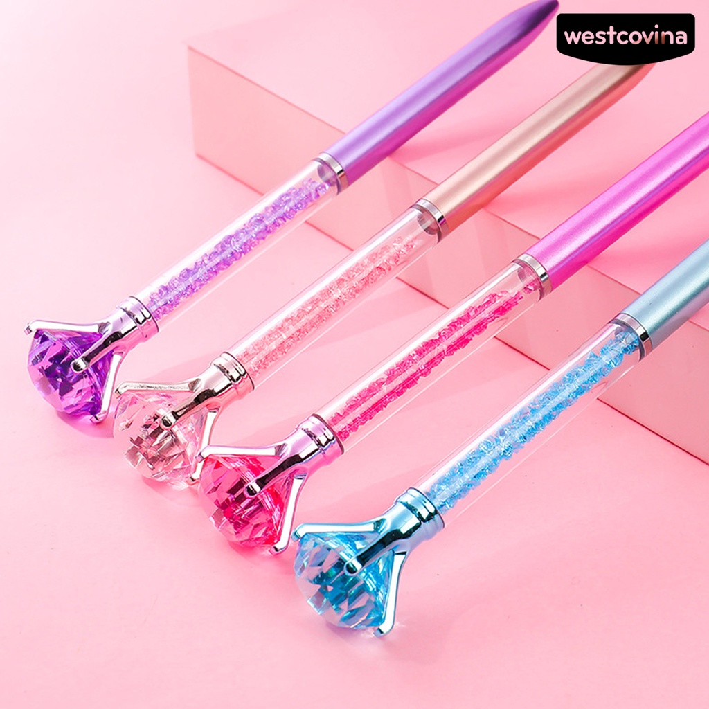 [COD]♪Set 8 Bút Viết Lõi Pha Lê Nhân Tạo Ngòi Xoay Không Đổi Màu Chính Xác