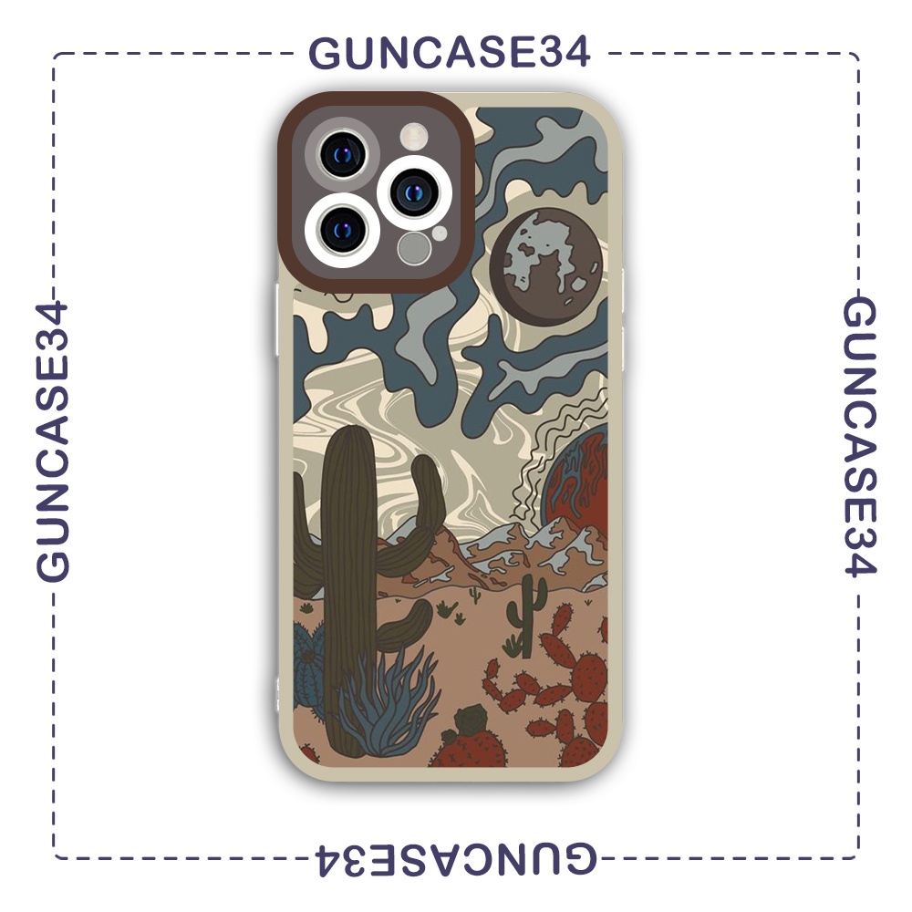 Ốp iphone cạnh vuông Guncase34 sa mạc aesthetic 6/6s/7/7plus/8/8plus/x/xr/xs/11/12/13/pro/plus/promax/14prm