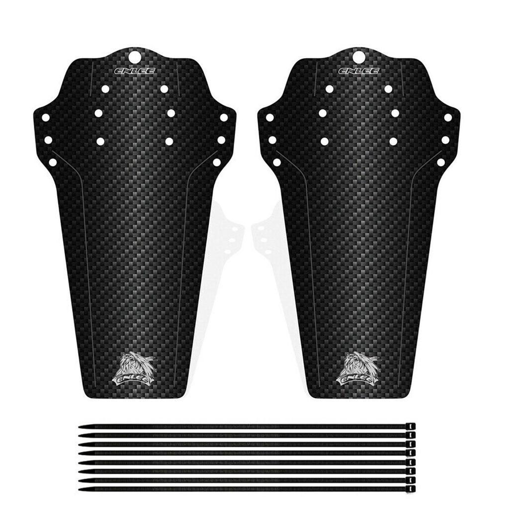 Set 2 Tấm Chắn Bùn Trước / Sau Bằng Sợi Carbon Cho Xe Đạp