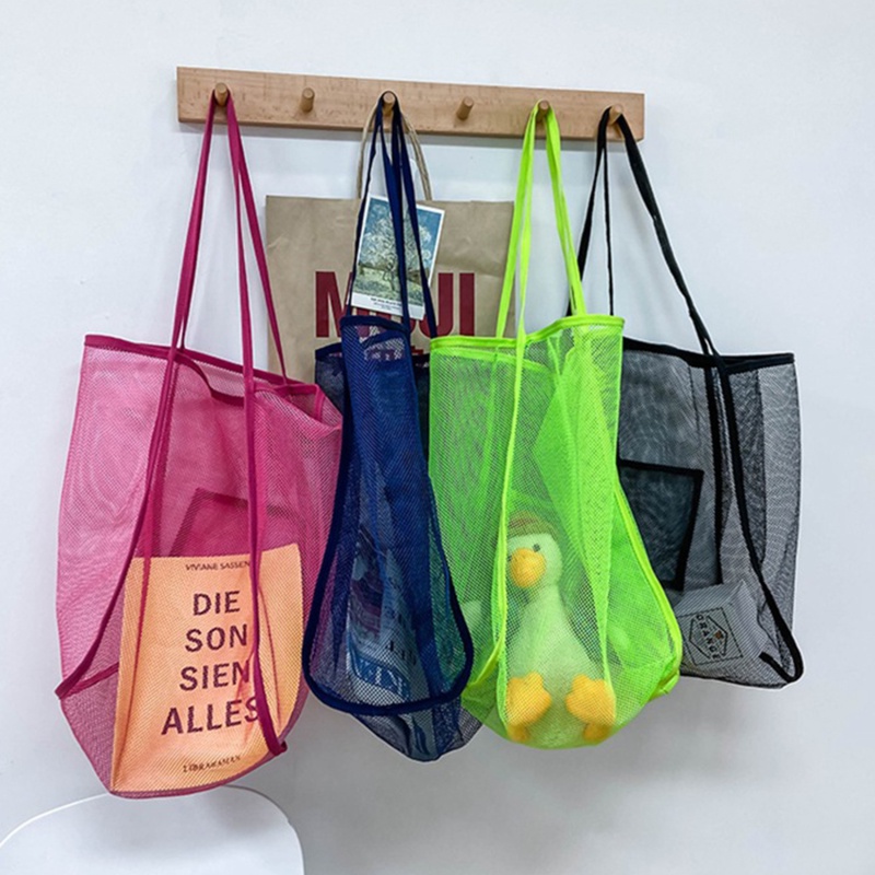 Túi Lưới Đựng Đồ Chơi Bãi Biển Kích Thước Cực Lớn Và Ba Lô Đựng Đồ Chơi Khăn Tắm Đi Biển Siêu Thị Trường