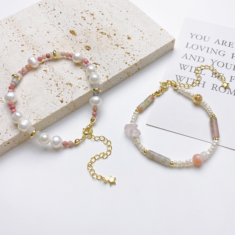 Vòng cổ vàng hạt charm Bộ 5 Hạt Đá Mã Não Tự Nhiên 4 * 13mm Tự Làm Vòng Tay / Dây Chuyền