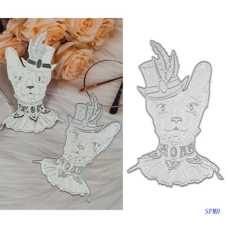 Khuôn Cắt Giấy Kim Loại Hình Mèo Siêu Nữ Tính