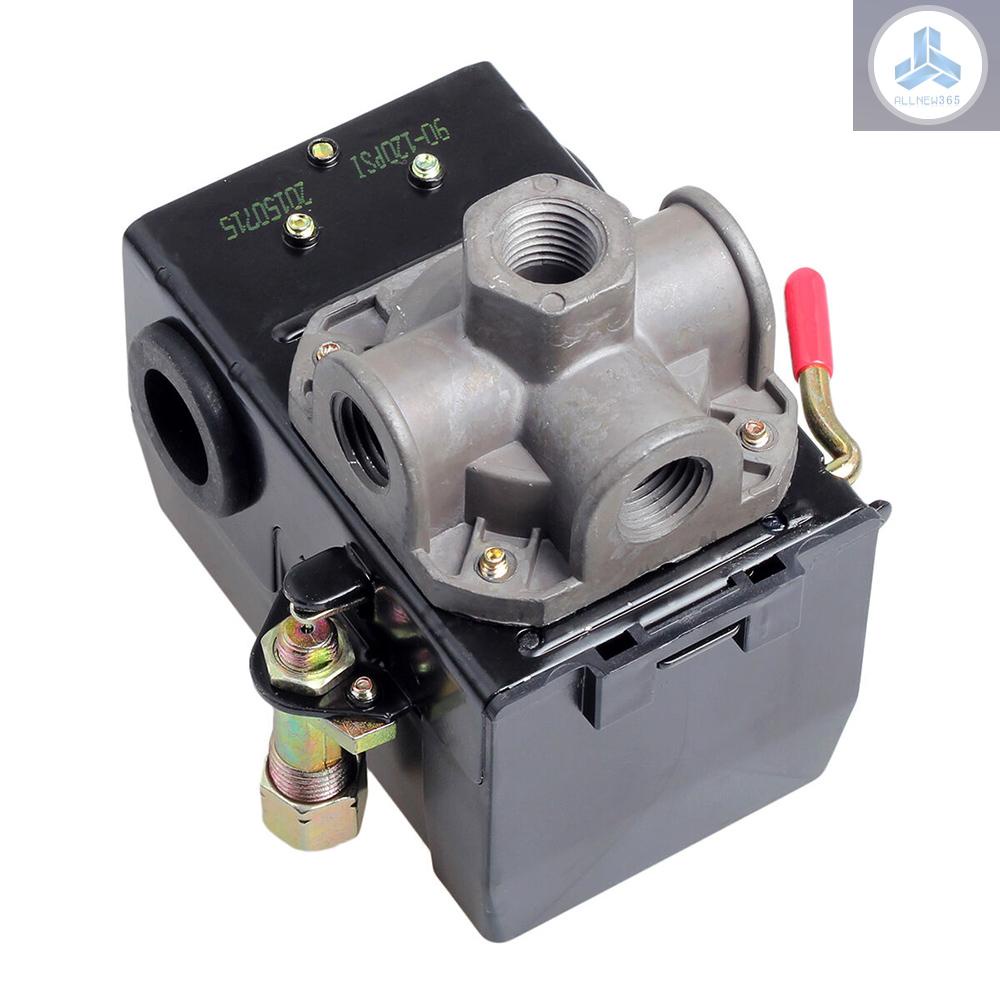 Air Compressor Pressure Switch Control Valve 120PSI 4 Port Unloader On/Off Lever