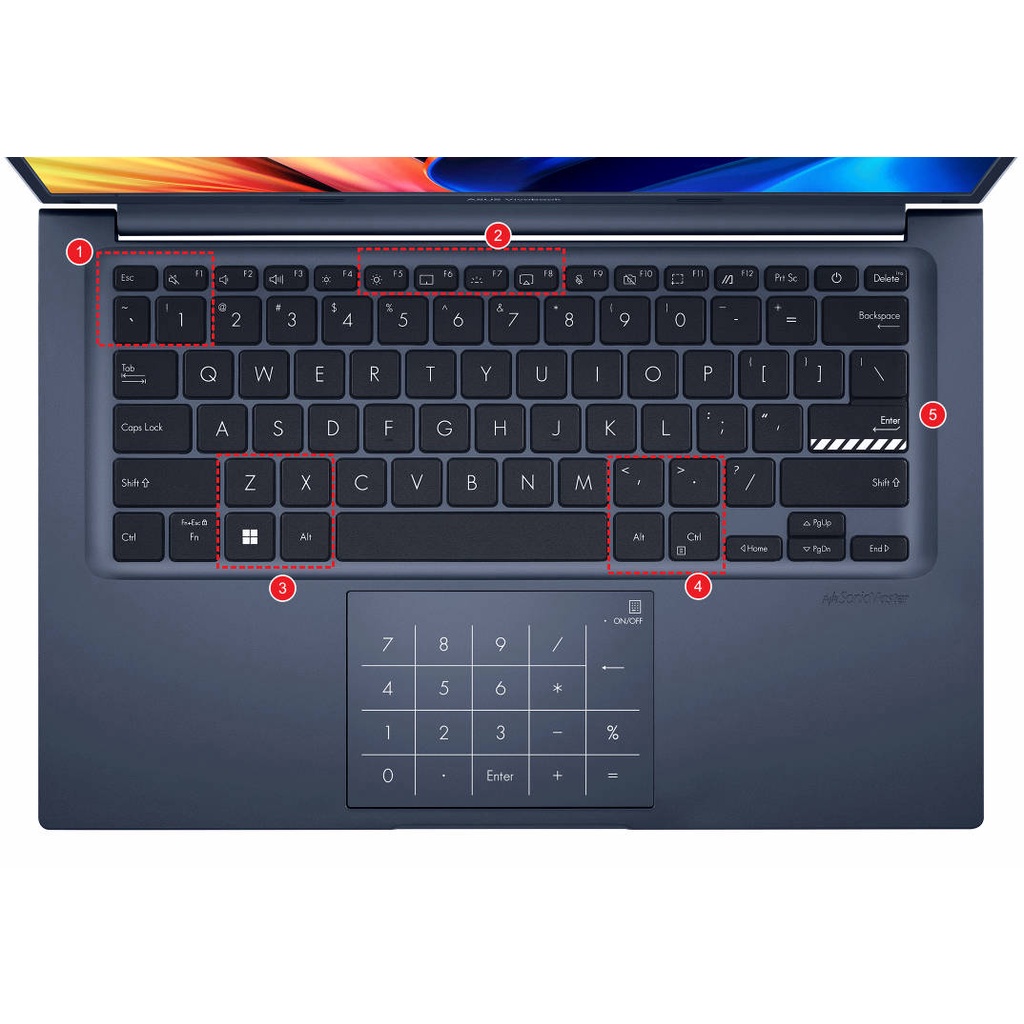 Miếng Silicone Bảo Vệ Bàn Phím Laptop Asus VivoBook S14 Flip TN3402 TN3402Q TN3402QA TN3402YA TN3402 QA YA S 14 Flip OLED