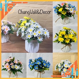 Chậu cây giả-cúc hoạ mi để bàn siêu xinh