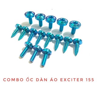 (GR5 XỊN) Combo full ốc titan dàn áo xe Exciter 155 VVA
