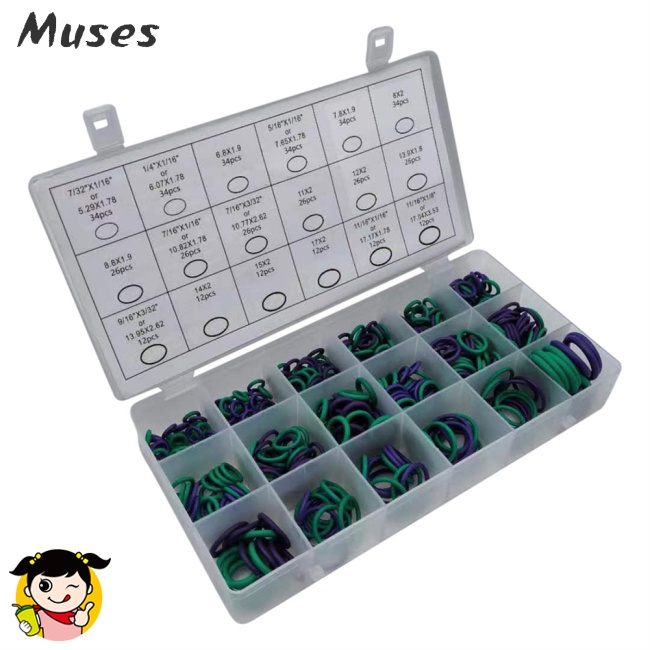 Bộ 432 Vòng Đệm Cao Su Hình Chữ O Hai Màu Sắc Dùng Sửa Chữa Thiết Bị Điện