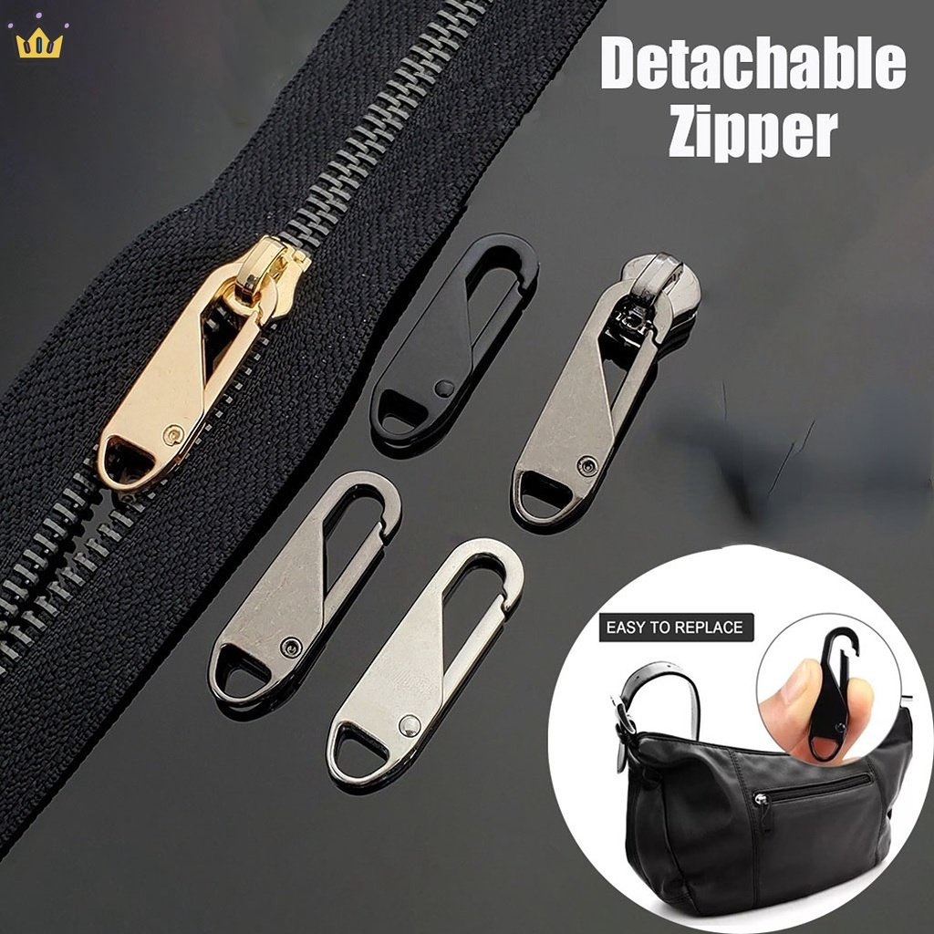 Set 10 Đầu Khóa Kéo Kim Loại Dày Dặn Thông Dụng Có Thể Tháo Rời / Tháo Rời Cho Túi Đi Học B JP5