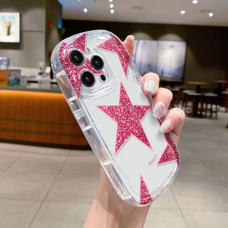 ✅Ốp Điện Thoại Mềm Trong Suốt Chống Sốc Đính Sequin Hình Ngôi Sao Cho Iphone 13 Xr Iphone14Promax xs 7 / 128p11