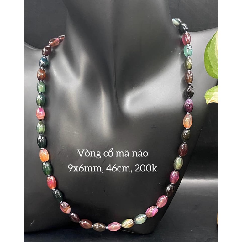 Set gồm vòng cổ và vòng tay mã não siêu xinh - đá tư nhiên, đá phong thuy