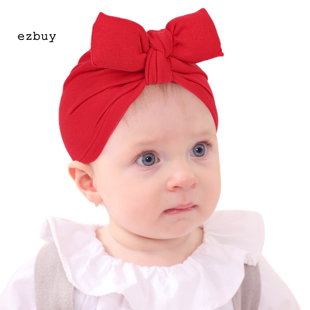 [EY] Mũ Beanie Vải Công Sở Tinh Tế Chống Dầu Thiết Kế Nơ Mặc Hàng Ngày Cho Bé Sơ Sinh