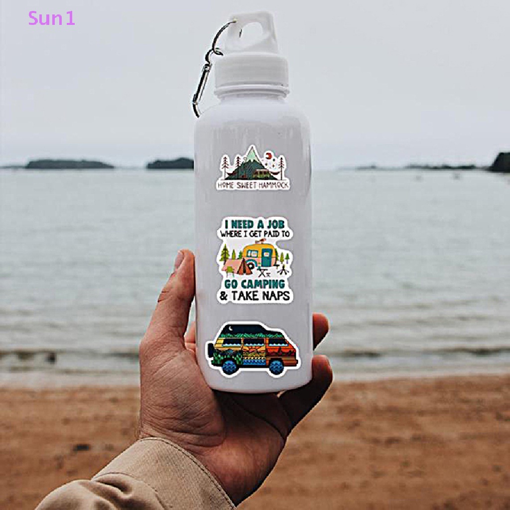 Set 50 Miếng Dán PVC Họa Tiết Graffiti Trang Trí Đàn Guitar / Cắm Trại Ngoài Trời