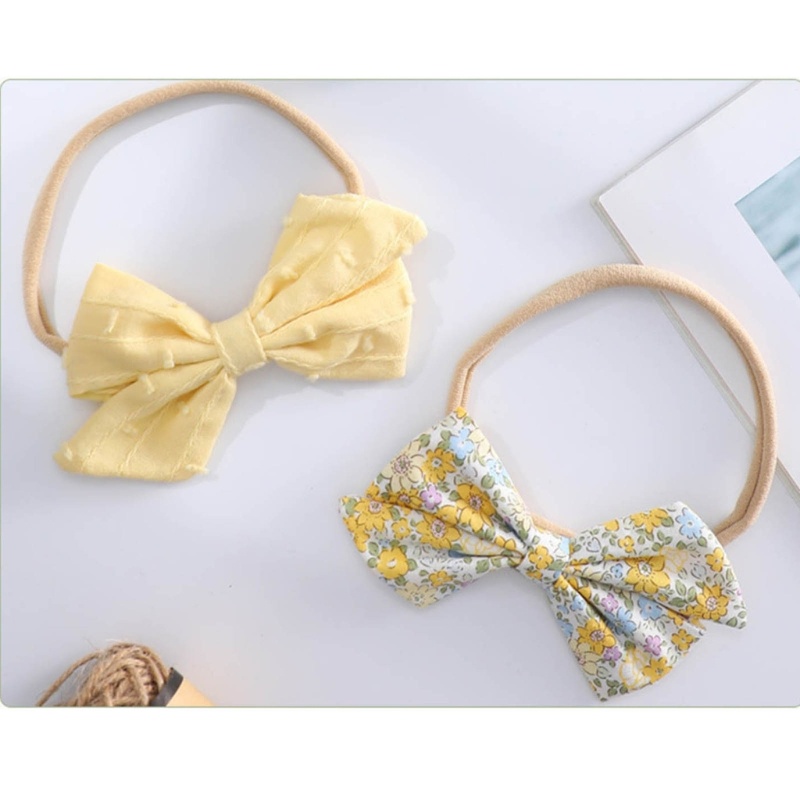 Set 3 Băng Đô Cài Tóc Co Giãn In Họa Tiết Đáng Yêu Cho Bé