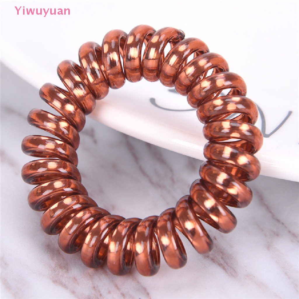 1 / 5 Dây Buộc Tóc Xoắn Cao Su Co Giãn Áo Thun Thiết Kế Mới Năng Động Thời Trang