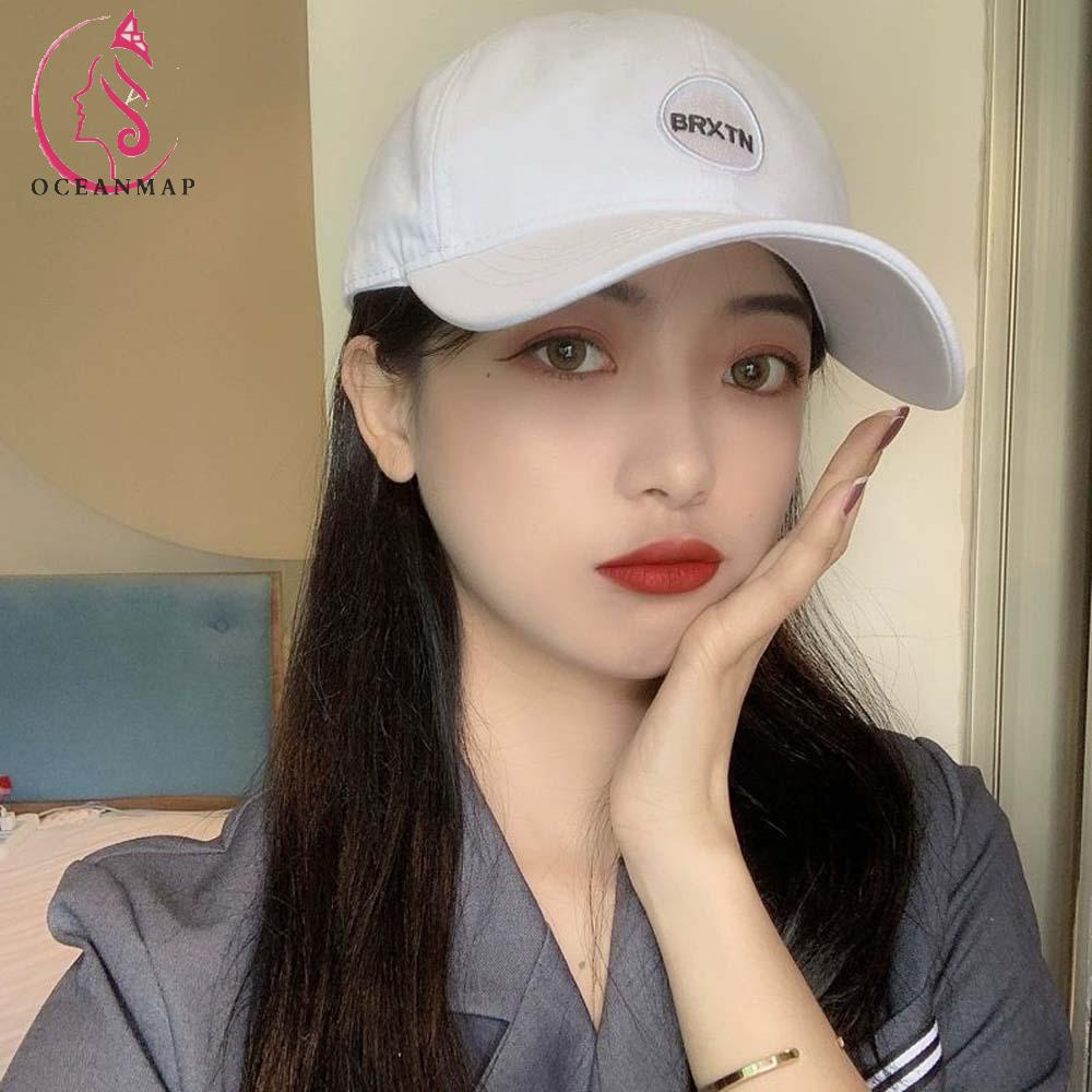 Mũ Lưỡi Trai Thêu Chữ Đơn Giản Phong Cách Hàn Quốc Thời Trang Mùa Hè Dành Cho Nam Và Nữ