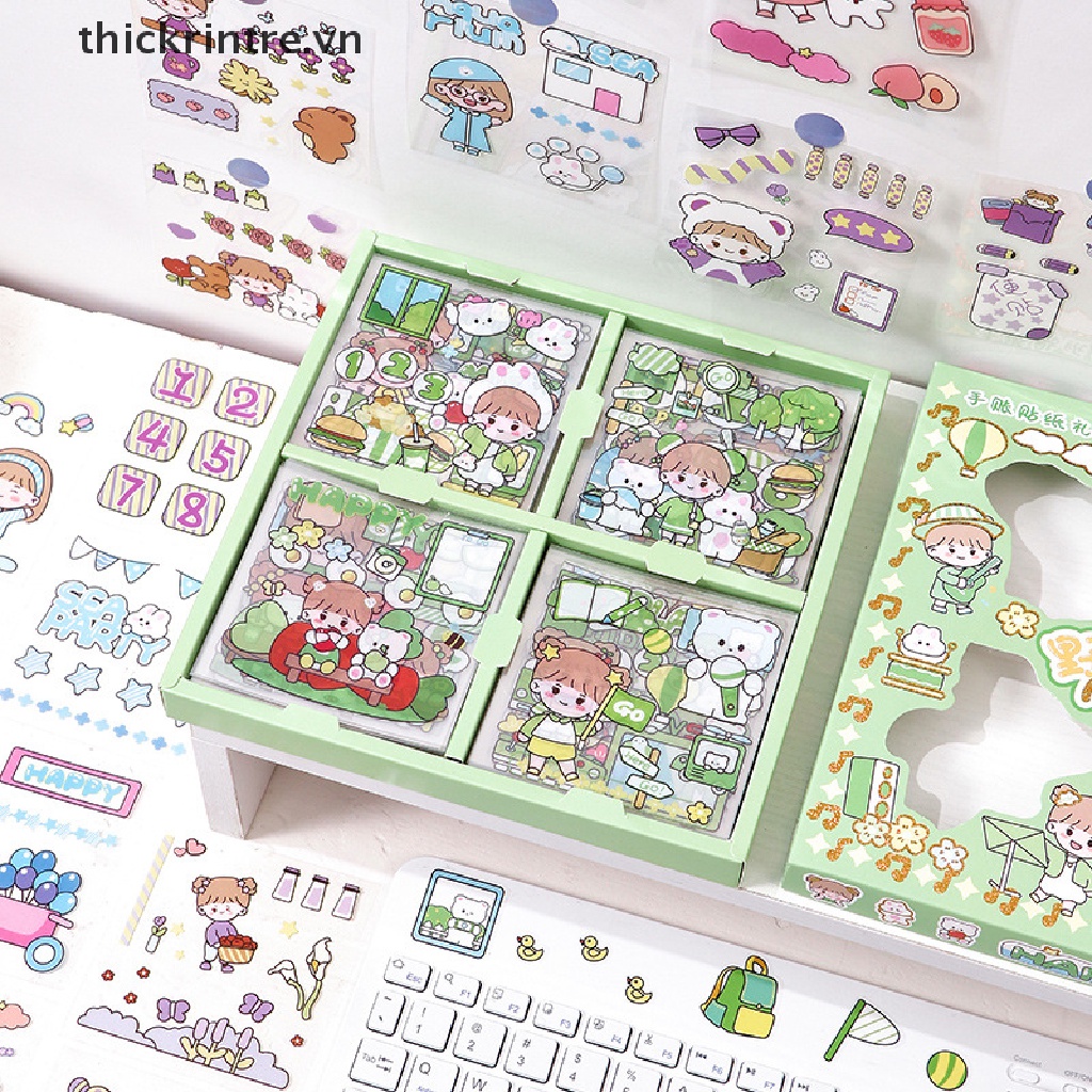 20 / 100 Miếng Dán Chống Thấm Nước Hình Thú Cưng Hoạt Hình Dễ Thương#Hộp Quà Thủ Công Họa Tiết Trái Tim 39 s DIY