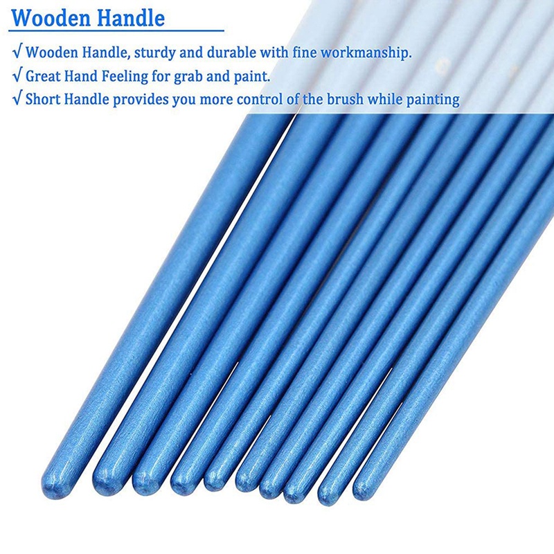 Bộ 20 Cọ Đầu Tròn Kèm 12 Khay Đựng Màu Vẽ