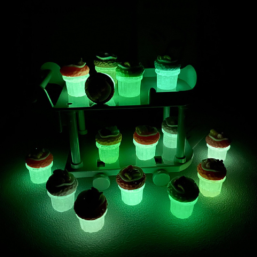 1 Kẹp Tóc Hình Kem Chuối VASTJI Mini Bằng Nhựa Phát Quang Độc Đáo Trang Trí Điện Thoại DIY