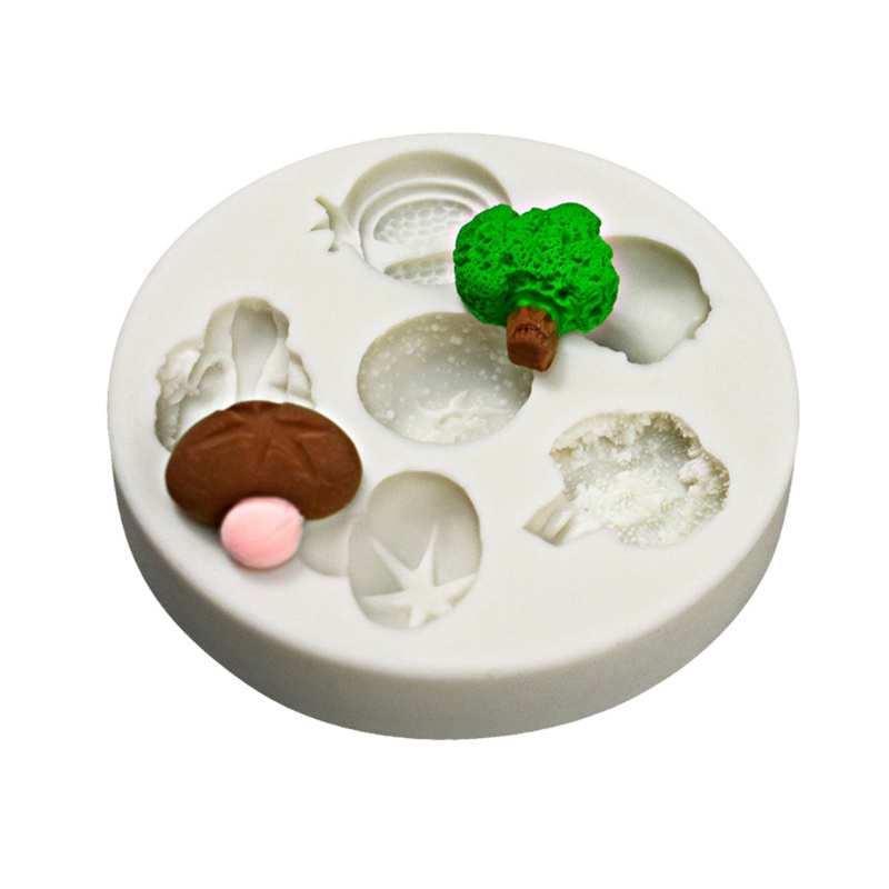 Khuôn Silicone Làm Bánh Tạo Hình Hoa Và Trái Cây Độc Đáo Tiện Dụng