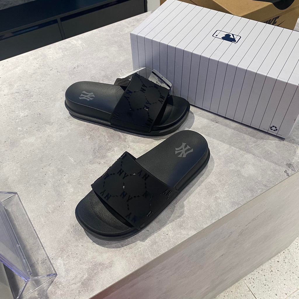 Dép MLB Mound Dia MONOGRAM - màu Đen - Code: 3ALPAC1-50BKS