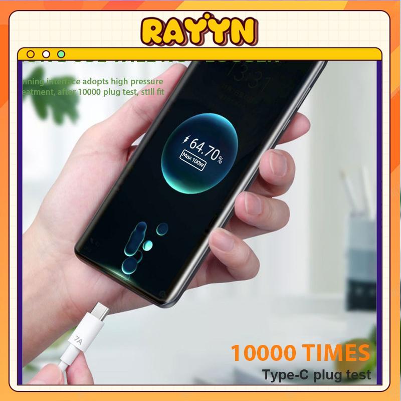 COD Dây Sạc Nhanh USB 7A 100W Cáp Sạc Type C Cho Huawei Mate 40 30 Xiaomi Samsung