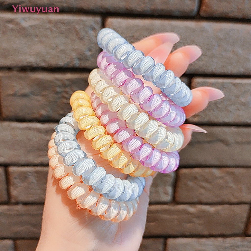 < Yiwuyuan > Dây Buộc Tóc Đuôi Ngựa Dạng Thạch Trong Suốt Phong Cách Hàn Quốc Cho Nữ