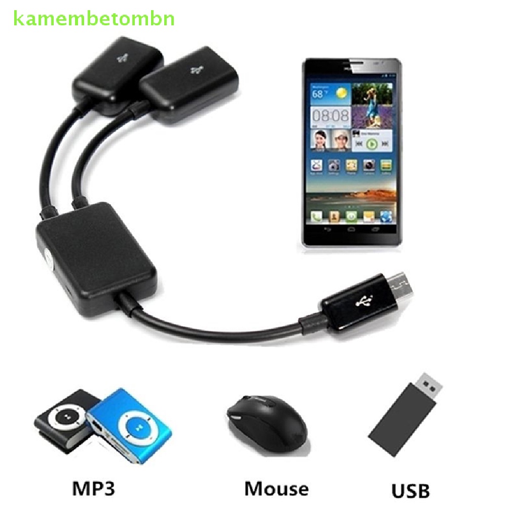 Dây Cáp Chuyển Đổi Kamembbn Dual Micro USB OTG Cho Máy Tính Bảng PC Và Điện Thoại Thông Minh