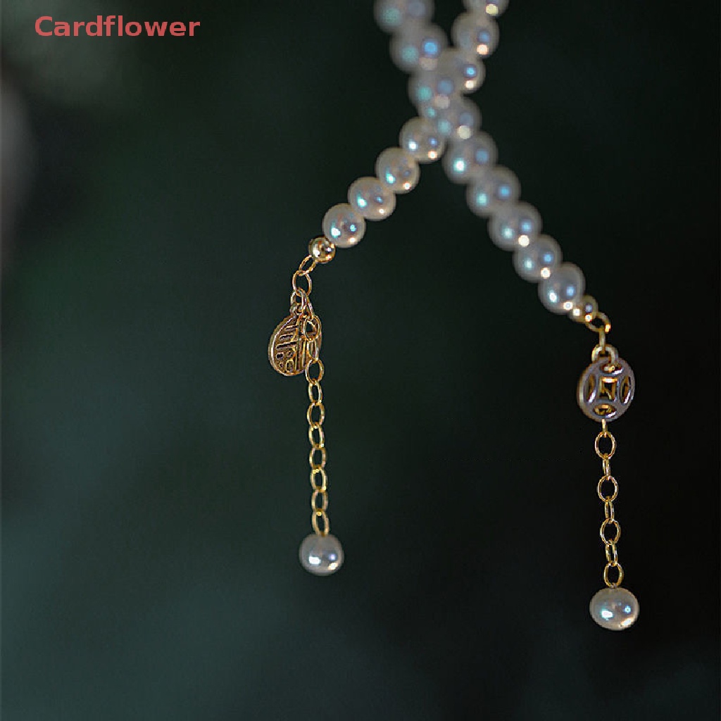 Vòng Đeo Tay Chuỗi Hạt Ngọc Trai Phối Tua Rua Thời Trang Cho Nữ