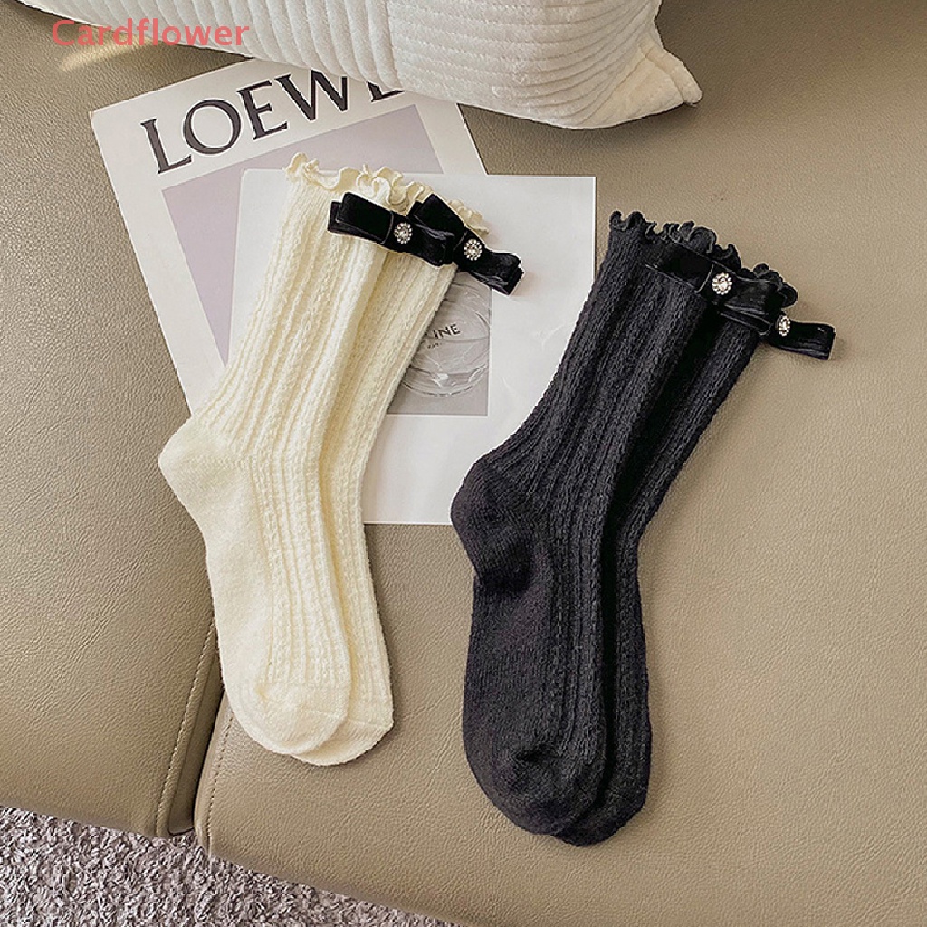 1 Đôi Tất Lưới Cotton Mềm Mại Đính Nơ Thời Trang Xuân Hè Cho Bé Gái