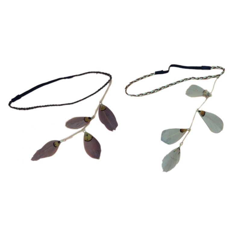 Băng Đô Cài Tóc Đính Lông Vũ Tua Rua Bắt Mắt Cho Lễ Hội